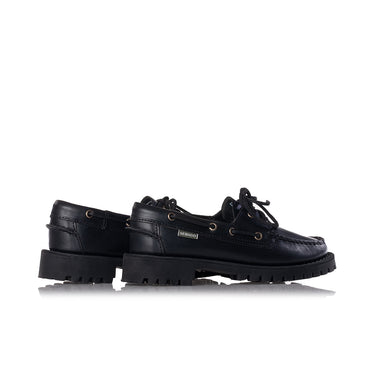 SEBAGO CAMPSIDES RANGER WAXY 여성 7002IR0 총 블랙 여성 모카신 야외 - 신발염증