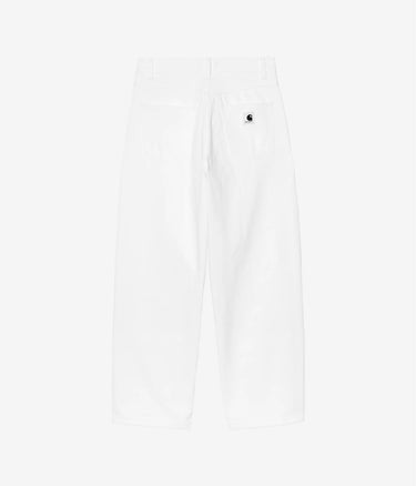 CARHARTT WIP WOMENS BRANDON PANT I035892 WHITE RINSED - Shoelosophy