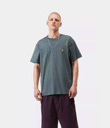 CARHARTT WIP CHASE T-SHIRT I026391 COZY BLUE - Shoelosophy