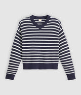 LEVI'S DAMEN REESE V-AUSSCHNITT-SWEATER 0037O-0004 PARISIENNE STRIPE - Shoelosophy