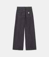 CARHARTT WIP WOMENS JANE PANT I030497 BLACK HEAVY STONE WASHED - Shoelosophy
