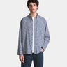 LEVI'S BLUE TAB RELAXED BUTTON DOWN SHIRT 001LI-0002 MICRO PLAID WHITE NAVY - Shoelosophy