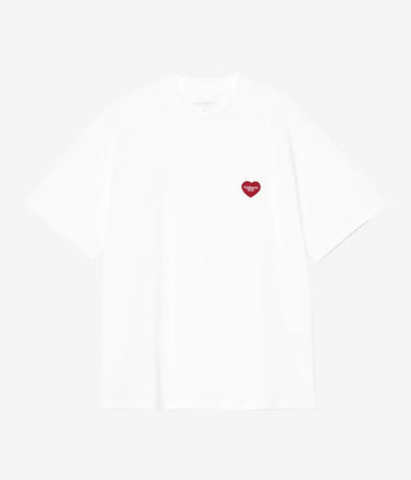 CARHARTT WIP WOMENS POCKET HEART T-SHIRT I032318 WHITE RED