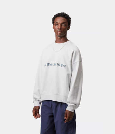 CARHARTT WIP NO PLAY SWEATSHIRT I035609 ASH HEATHER - Shoelosophy