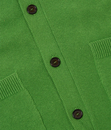 UNIVERSAL WORKS POCKET DAVID CARDIGAN 34451 GREEN - Shoelosophy