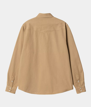 CARHARTT WIP SANTA FE SHIRT I034384 DUSTY HAMILTON BROWN - Shoelosophy