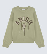 AMISH SUPPLIES CREW NECK GREY PULLOVER SAGE MOSS GREEN - Shoelosophy