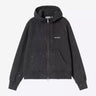 CARHARTT WIP DAMEN HOODED PAINTER JACKET I036842 SCHWARZ DESTROY WASH SPLATTER - Shoelosophy