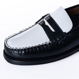 SEBAGO CITYSIDES CLASSIC DAN 7000300 SCHWARZ-WEIßER PENNYLOAFER - Shoelosophy