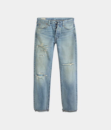 LEVI'S 501 ORIGINAL SELVEDGE DENIM 00501-3736 TURQUOISE RIVET HERREN SELVE JEANS - Shoelosophy