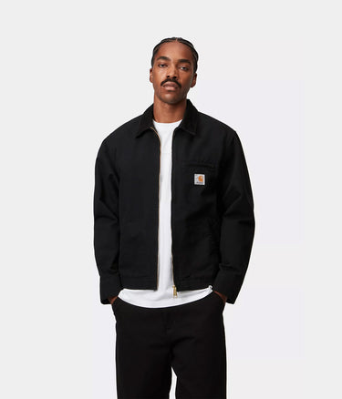 CARHARTT WIP DETROIT JACKET I033112 BLACK RINSED - Shoelosophy