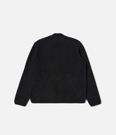 UNIVERSAL WORKS ZIP BOMBER WOLLFLEECE 00018 SCHWARZ - Shoelosophy