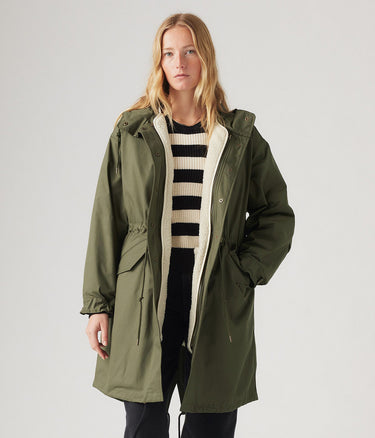 LEVI'S WOMENS CRAWFORD 3 IN 1 PARKA A8520-0000 ARMY GREEN - Shoelosophy