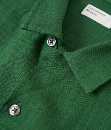 UNIVERSAL WORKS ROAD SHIRT LETTS COTTON 34660 GRÜN - Shoelosophy
