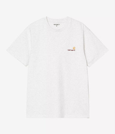 CARHARTT WIP AMERICAN SCRIPT T-SHIRT I029956 ASH HEATHER - Shoelosophy