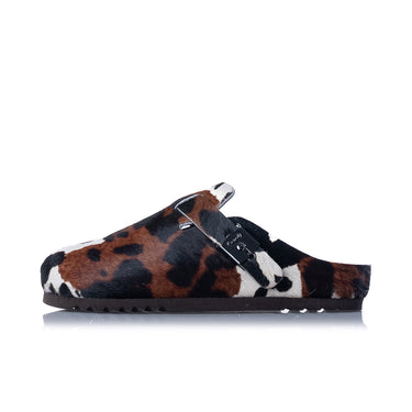 SCHOLL GRACE CLOG F00914 PONY HAIR KUHLEDER - Shoelosophy