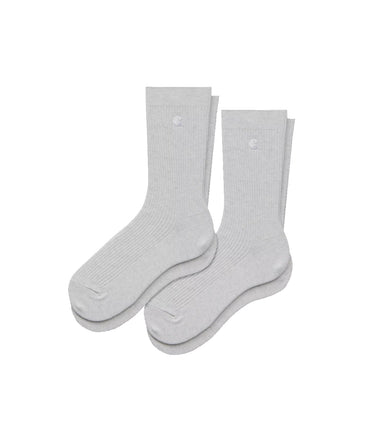 CARHARTT WIP MADISON SOCKS I036750 ASH HEATHER 2 PAAR PACK - Shoelosophy