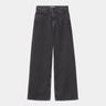 CARHARTT WIP WOMENS JANE PANT I030497 BLACK HEAVY STONE WASHED - Shoelosophy