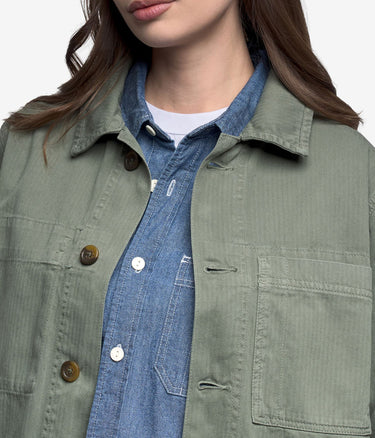 SEBAGO DORR HERRINGBONE JACKET 741274W GREEN LICHEN - Shoelosophy