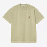 CARHARTT WIP NELSON 티셔츠 I029949 젠틀 그린 가먼트 다이 염색 - 신발염증