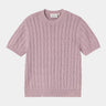 CARHARTT WIP WOMENS CARTER KNIT T-SHIRT I035181 PINK FOG - Shoelosophy