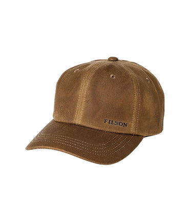 FILSON OIL TIN LOW PROFILE LOGGER CAP FMACC0261 DARK TAN WAXED - Shoelosophy
