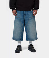CARHARTT WIP OG DOUBLE KNEE LONG SHORT I037493 BLUE OLD USED WASHED - Shoelosophy