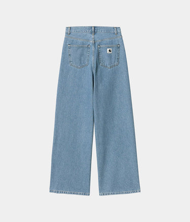 CARHARTT WIP WOMENS JANE PANT I030497 BLAU HEAVY STONE WASHED - Shoelosophy