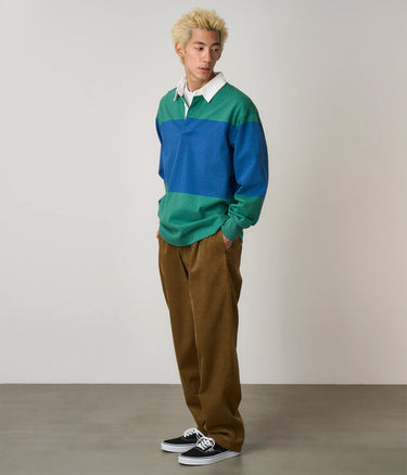 GRAMICCI LANGDON RUGBY SHIRT G5FM-J141 CERULEAN EMERALD - Shoelosophy