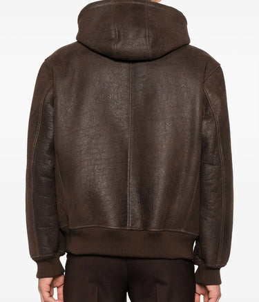 BARACUTA SHEARLING HOODY JACKET BRCPS1129 DUNKELBRAUN - Shoelosophy