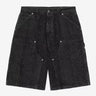 CARHARTT WIP OG DOUBLE KNEE SHORT I036590 SNAKE CAMO BLACK HEAVY STONE - Shoelosophy