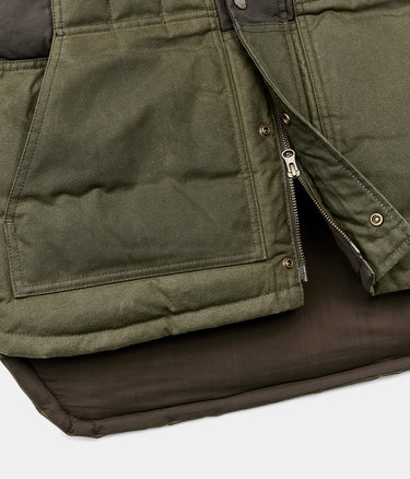 FILSON DOWN CRUISER VEST OILED COVER CLOTH FMGIL0005 OTTER GREEN - Shoelosophy