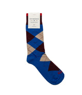 IN THE BOX COTTON ARGYLE SOCKS PLUM CREAM MADE IN ITALY - Shoelosophy