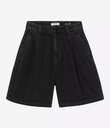 CARHARTT WIP WOMENS HIGH SHORT I033345 BLACK STONE WASHED - Shoelosophy