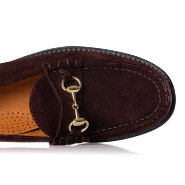 SEBAGO CITYSIDES JOE MODENA SUEDE 77123BW DARK BROWN BIT LOAFER - Shoelosophy