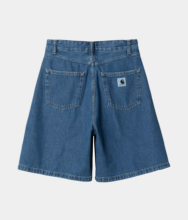 CARHARTT WIP WOMENS HIGH SHORT I033345 BLUE STONE WASHED - Shoelosophy