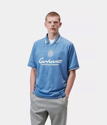 CARHARTT WIP TERRACE FOOTBALL T-SHIRT I037567 HEART TRAIN JACQUARD CURACAO - Shoelosophy