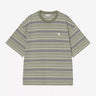CARHARTT WIP ZANE T シャツ I036186 ZANE ストライプ ドルグリーン - Shoelosophy