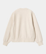 CARHARTT WIP WOMENS AMERICAN SCRIPT SWEATSHIRT I033649 MOONBEAM - Shoelosophy