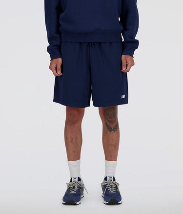 NEW BALANCE SPORT ESSENTIAL FRENCH TERRY SHORT MS41520 NAVY - Shoelosophy