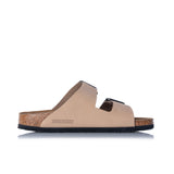 BIRKENSTOCK ARIZONA WIRE BUCLE 1031579 SANDCASTLE NUBUKLEDER - Shoelosophy