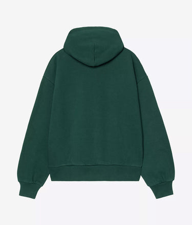 CARHARTT WIP WOMENS HOODED CASEY SWEATSHIRT I032644 DARK FIR - Shoelosophy