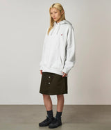 GRAMICCI ONE POINT HOODED SWEATSHIRT G309-FT ASH HEATHER - Shoelosophy