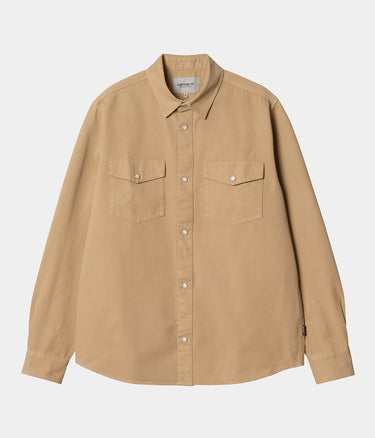 CARHARTT WIP SANTA FE SHIRT I034384 DUSTY HAMILTON BROWN - Shoelosophy