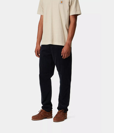 CARHARTT NEWEL PANT I027232 CORDUROY DARK NAVY RINSED - Shoelosophy