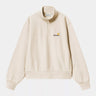 CARHARTT WIP WOMENS AMERICAN SCRIPT HIGH NECK SWEATSHIRT I033827 MOONBEAM - Shoelosophy
