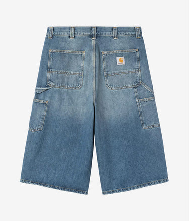 CARHARTT WIP OG DOUBLE KNEE LONG SHORT I037493 BLUE OLD USED WASHED - Shoelosophy