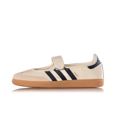 ADIDAS DAMEN SAMBA JANE JR7338 CREME WEISS SCHWARZ - Shoelosophy
