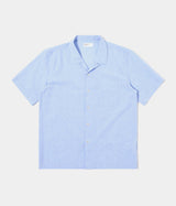 UNIVERSAL WORKS ROAD SHIRT 34556 SIDO LINEN MIX SKY BLUE - Shoelosophy