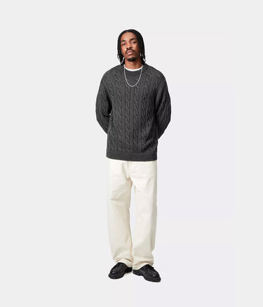 CARHARTT WIP CARTER SWEATER I035179 BLACK GARMENT DYED - Shoelosophy